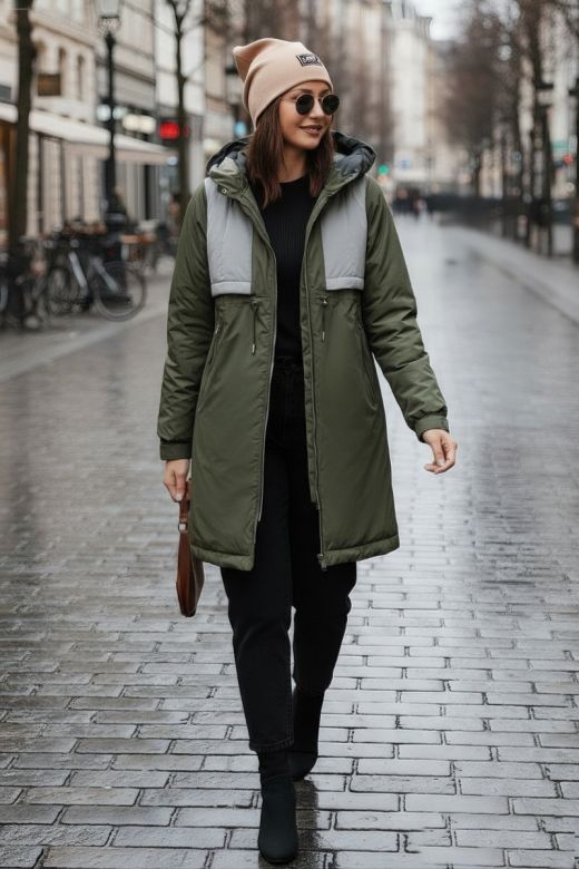 Dame jakke model Selene i Oliven