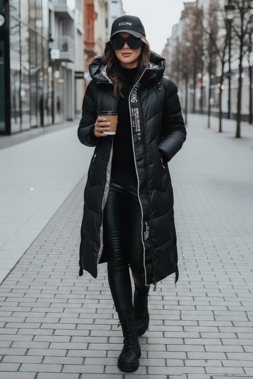 Dame LUX Vinterjakke model Annabelle i Sort