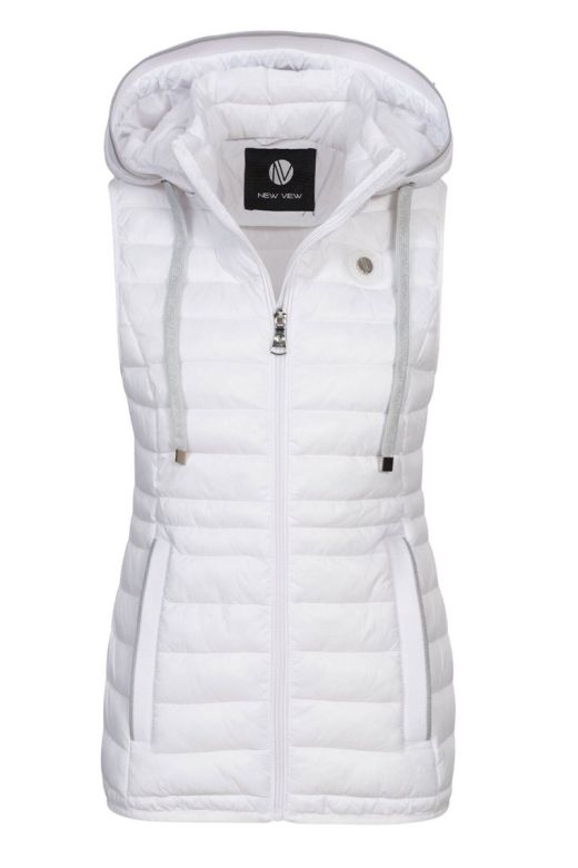 Dame dun / dyne vest til helårs brug i Hvid