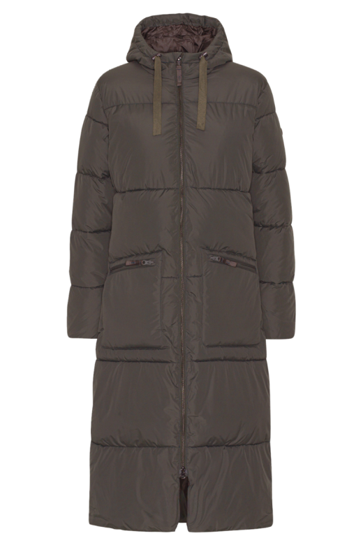 Dame Puffer jakke Dansk design model Amy - Brun