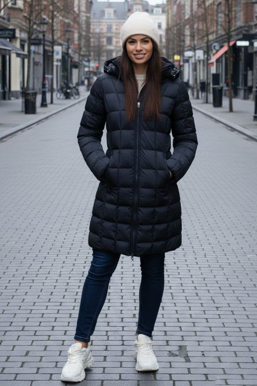 Dame Vinterjakke Geographical Norway med hætte