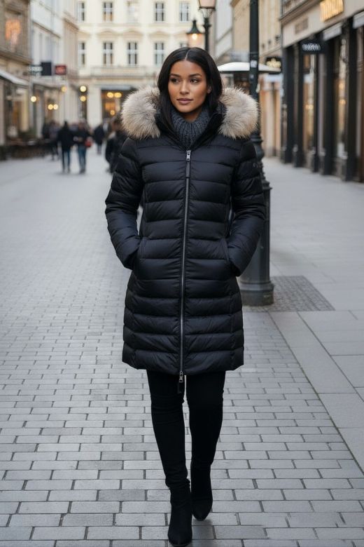 Dame Vinterjakke model Aspen Hills i Sort