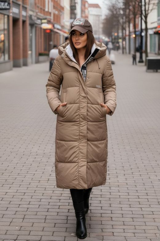 Dame Vinterjakke model Lorica i Beige