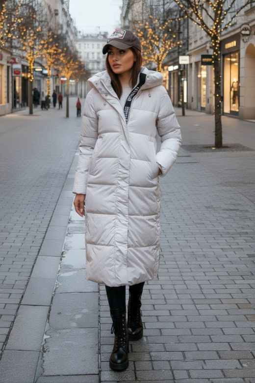 Dame Vinterjakke model Lorica i Cream