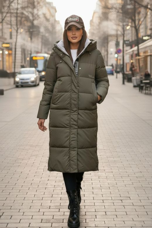 Dame Vinterjakke model Lorica i Oliven 