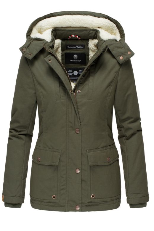 Dame Bomulds jakke Keikoo - Oliven Grøn