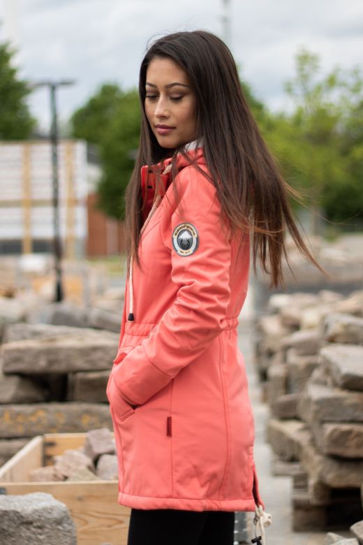 Flot Softshell outdoor jakke i Koral