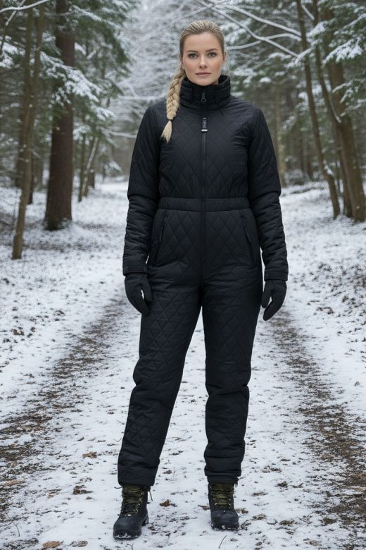 Jumpsuit - Dame termo Heldragt i Sort