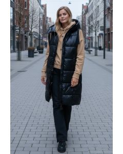 Dame mode Vinter vest model Lucca i Sort