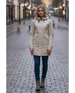 Dame Vinterjakke fra Danske Kopenhaken Mabel i Gray Sand