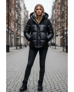 Dame dyne jakke Navahoo Sarafina i Sort