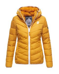 Sporty kort vinterjakke - Gul