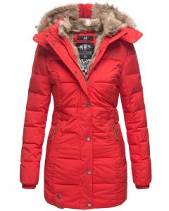 Dame vinter jakke model faurit - Rød