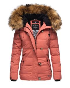 Dame Vinterjakke med pels model Zojas - Koral