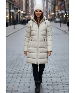 Lækker Dame Vinterjakke model Adele - Offwhite