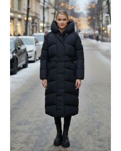 Lækker lang vinter jakke fra NAVAHOO - Isblik i Sort