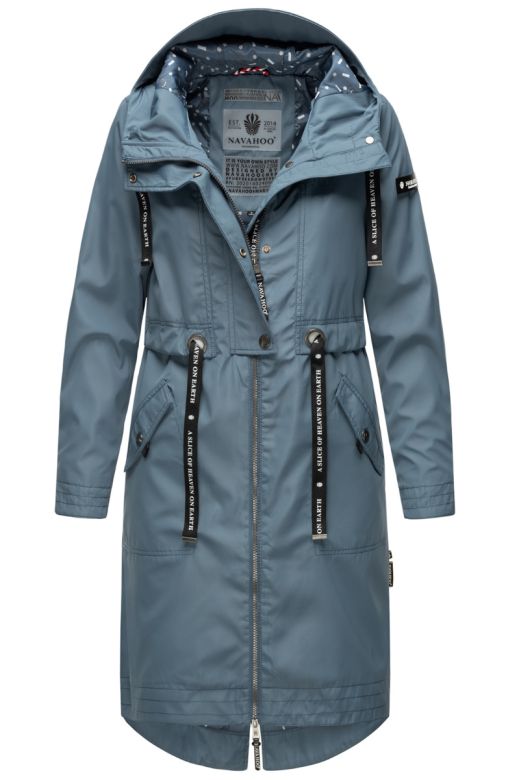 Dame Overgangs jakke i lang model Navahoo Josinaa i Blå