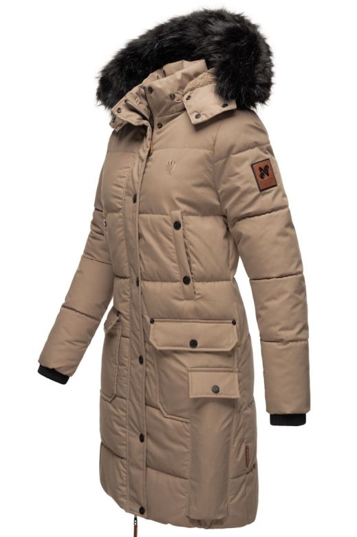 Dame vinterjakke model Cosimas i Taupe Beige