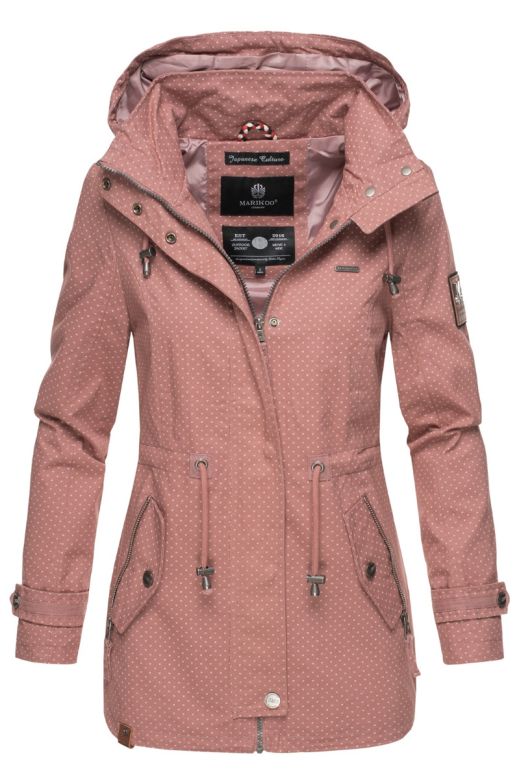 Dame Overgangsjakke i bommuld Nykoo - Rosa Dot