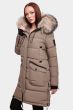 Dame vinterjakke model Chaskale i Taupe Beige