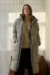 Dame Vinterjakke i Dansk design model Enya i LøvGrå