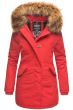 Dame Vinterjakke med pels Karma Prinsess - Rød