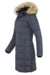 Dame Vinterjakke med aftagelig fake fur Pels model Paris i Blå