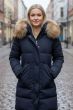 Dame Vinterjakke LUX Dun jakke Polar med stor pels 