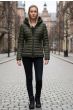 Dame jakke foret model Jaylaila i Oliven Grøn