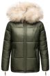 Dame Vinterjakke med stor pels model Tikunas i Olive Grøn