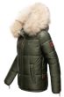 Dame Vinterjakke med stor pels model Tikunas i Olive Grøn