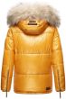 Dame Vinterjakke med stor pels model Tikunas i Gul