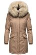 Dame Vinterjakke premium model Christalie i Taupe Gray