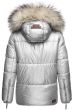 Dame Vinterjakke med stor pels model Tikunas i Sølv