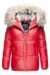 Dame Vinterjakke med stor pels model Tikunas i Rød