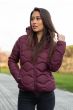 Dame dyne jakke med hætte Key Color Wine