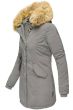 Dame Vinterjakke med pels Karma i Grå