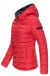 Dame dynejakke med hætte Lucy - Rød