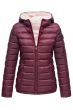 Dame dynejakke med hætte Lucy - Wine