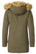 Dame vinterjakke model Camilla med pels - Grøn